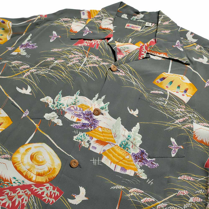 SUN SURF - STORE LIMITED - L/S RAYON HAWAIIAN SHIRT - SCARECROW - SS39623HYL