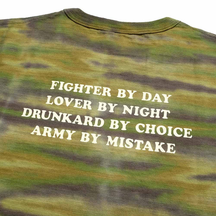 BUZZ RICKSON'S - SLUB YARN T-SHIRT - THE DYE CAMOUFLAGE - BR79733