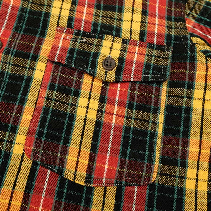 WAREHOUSE - Lot.3022 FLANNEL SHIRTS WITH CHINSTRAP - F-Pattern - ONE WASH - WH-3022F24