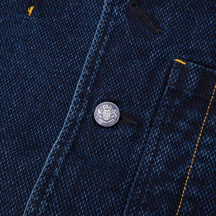 Soundman - Coverall Jacket - Birmingham - Indigo Dyed SASHIKO - 3740-655A