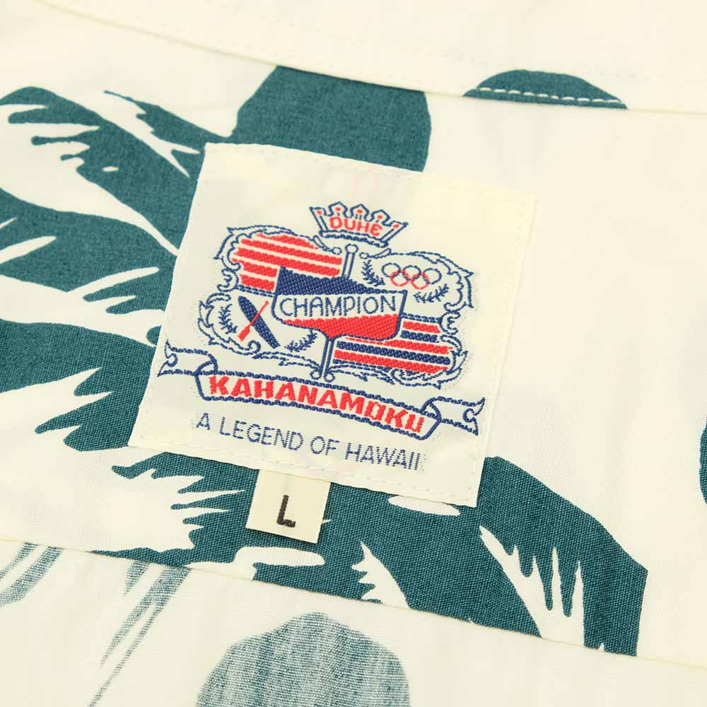 Duke Kahanamoku - COTTON HAWAIIAN SHIRT - MOONLIGHT PALMTREE - DK39451