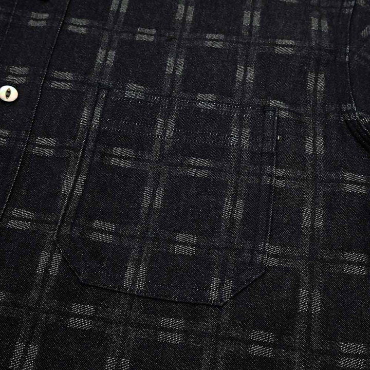 MOMOTARO JEANS - Triple Stitch Cross Plaid Jacquard Shirt - MXLS1035