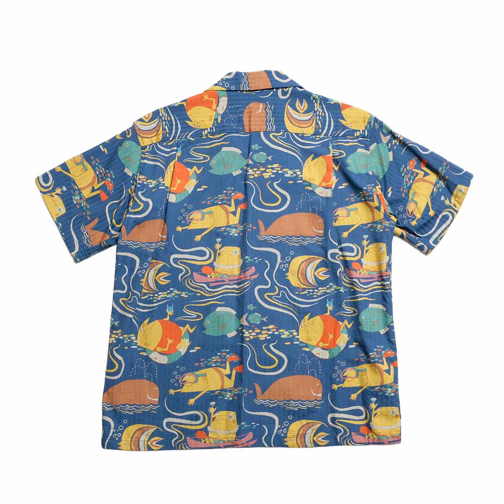 SUN SURF - DOBBY COTTON OPEN SHIRT - OCEAN ACTIVITIES - by 柳原良平 with MOOKIE - SS39538