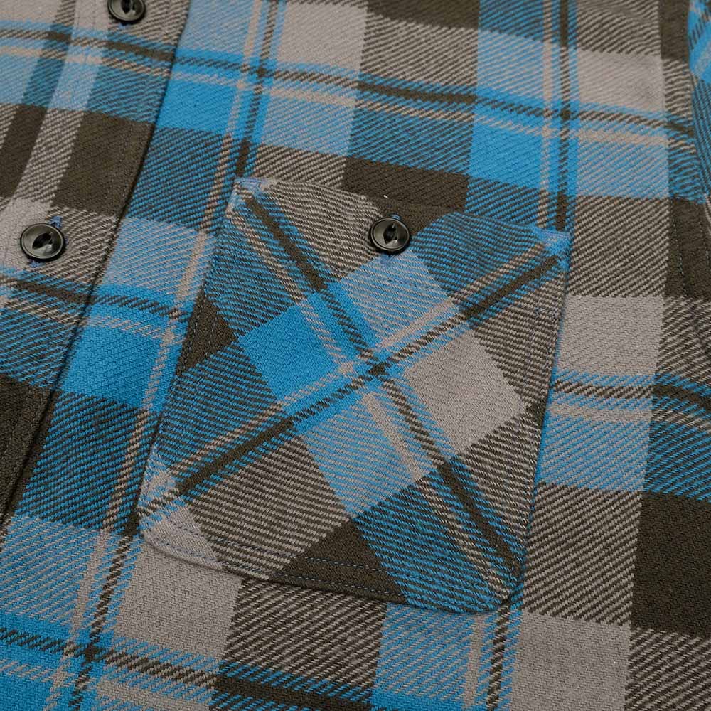 SUGAR CANE - TWILL CHECK WORK SHIRT - SC29558