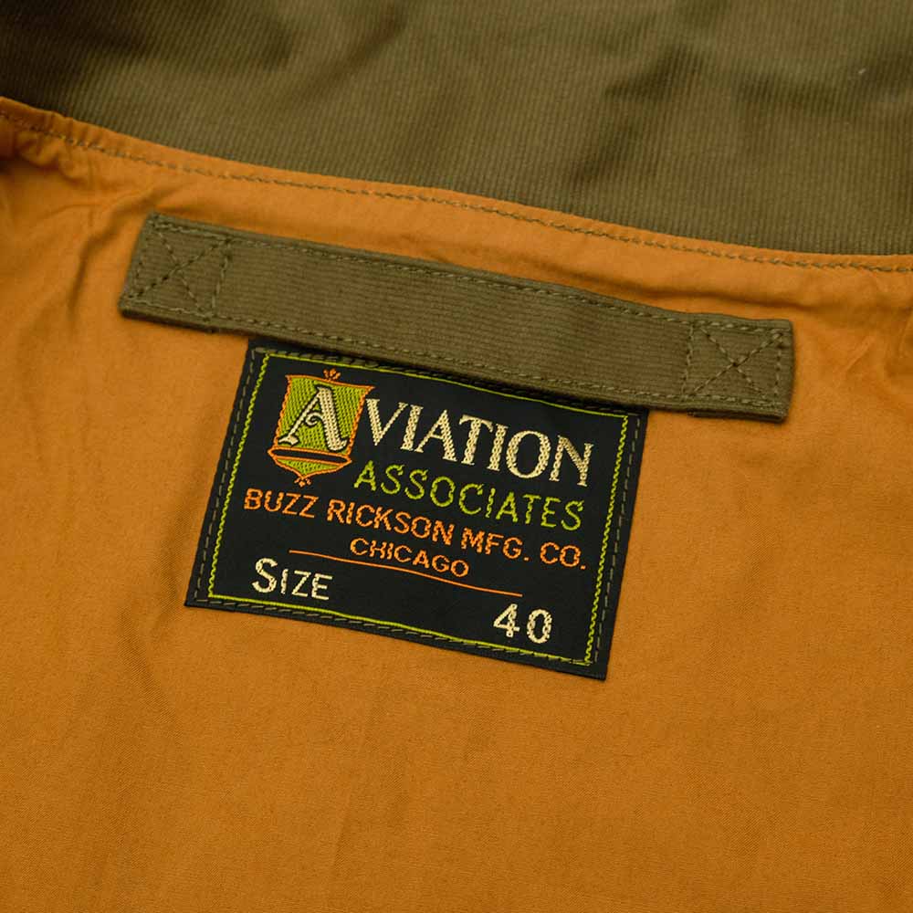 BUZZ RICKSON'S - AVIATION ASSOCIATES - JUNGLE CLOTH A-2 - BR15767