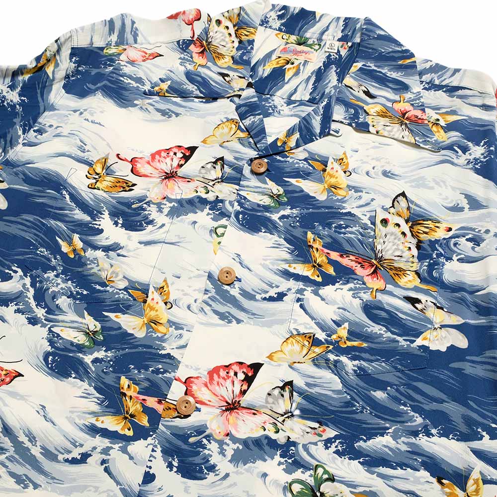 SUN SURF - HINOYA EXCLUSIVE - L/S RAYON HAWAIIAN SHIRT - BUTTERFLY SPLASH - SS39627HYL