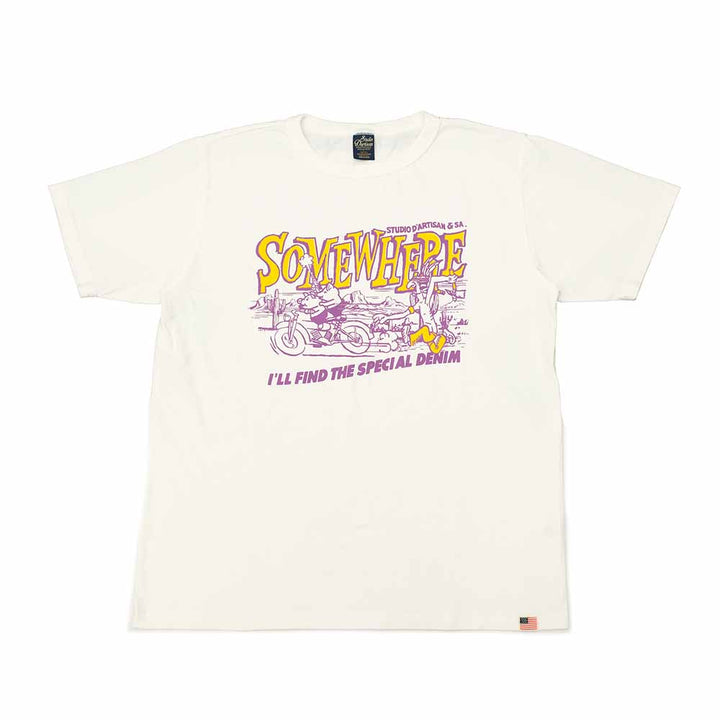 STUDIO D’ARTISAN - USA COTTON T-SHIRT - SOMEWHERE - 8181B