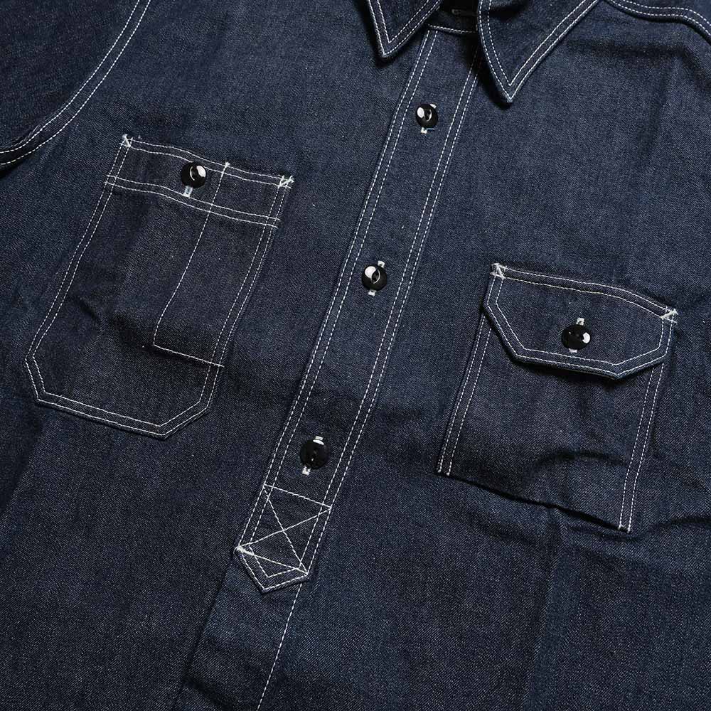STUDIO D’ARTISAN & SA. - DENIM S/S WORK SHIRT - 5333B-S