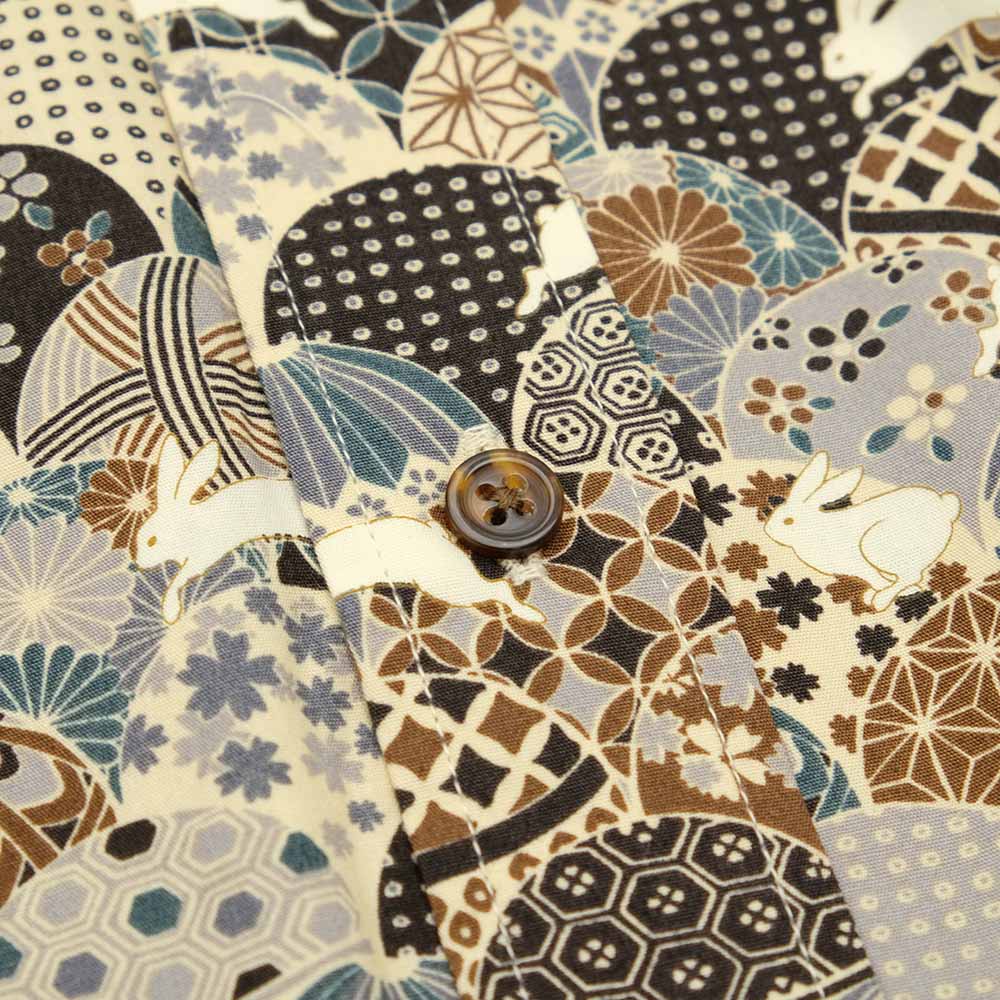 KOROMO ZAKURA - Broadcloth - Long-Sleeve Regular Shirt - Temari & Rabbit - SA1594