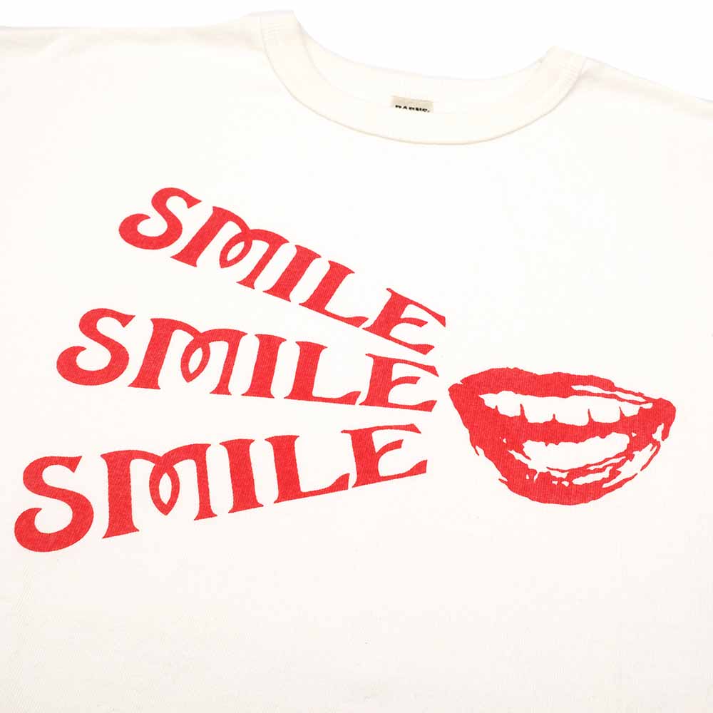 BARNS - 90'S BIG 9 SLEEVE T-SHIRT - SMILE - BR-25408