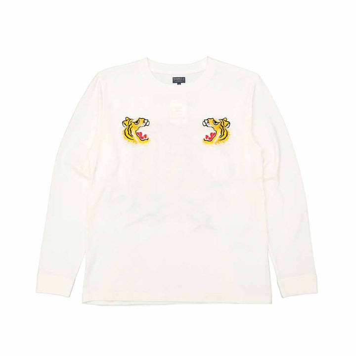 TAILOR TOYO - L/S SUKA T-SHIRT - EMBROIDERED - TIGER - TT69471