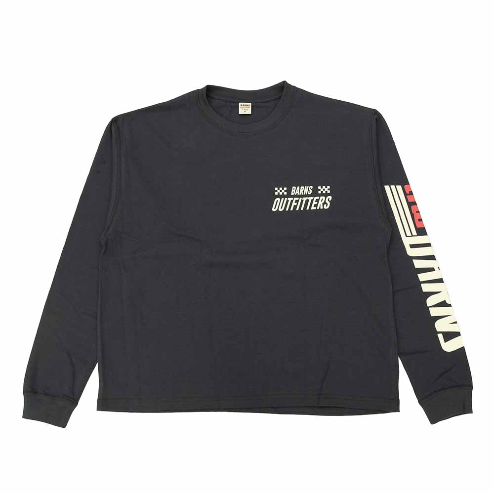 BARNS - BOXY L/S PRINT T-SHIRT - MOTORCYCLELADY - BR-25403