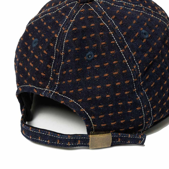 STUDIO D’ARTISAN - Kakishibu-Dyed Sashiko Denim Cap - D7578