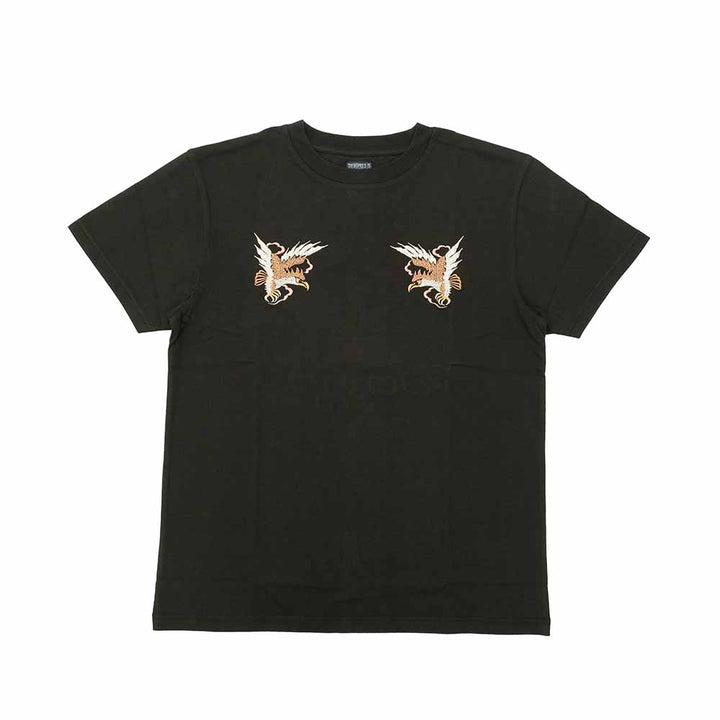 TAILOR TOYO - S/S SUKA T-SHIRT - EMBROIDERED - EAGLE & MT. FUJI - TT79392