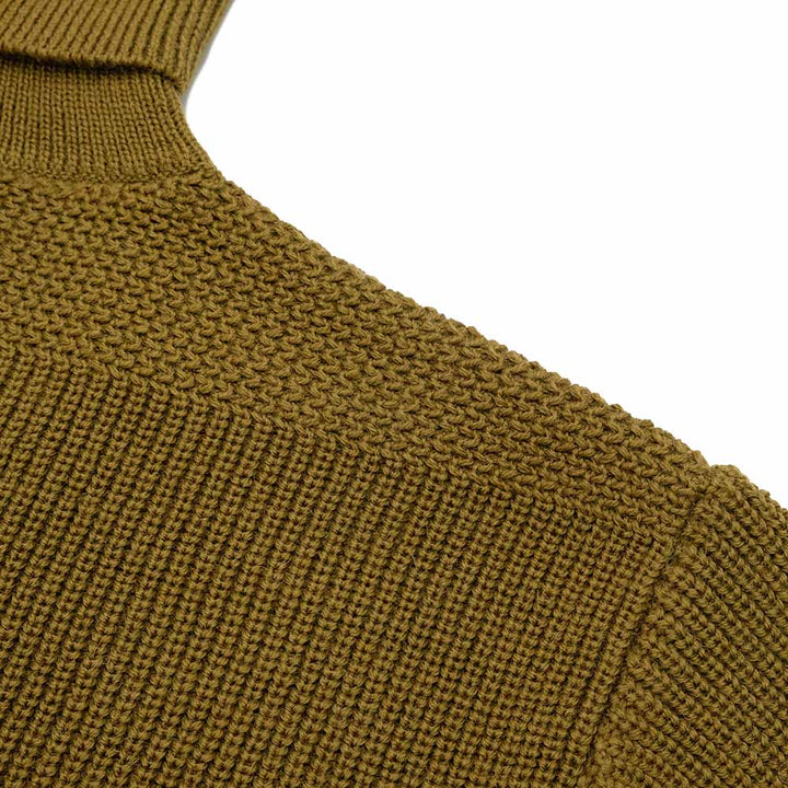 BUZZ RICKSON'S - SWEATERS, WOOL, TURTLE NECK, O.D. - BUZZ RICKSON KNITTING MILLS - BR90258