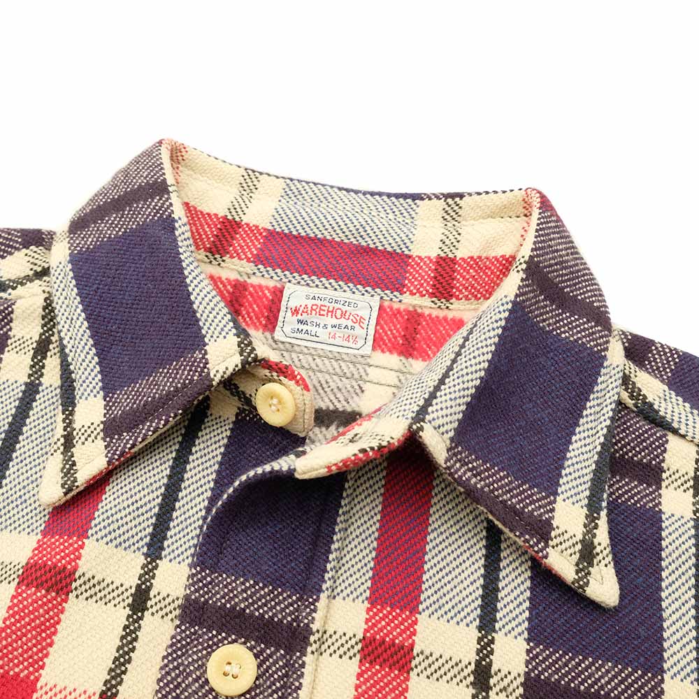 WAREHOUSE - Lot.3104 FLANNEL SHIRTS - D柄 - WH-3104D24