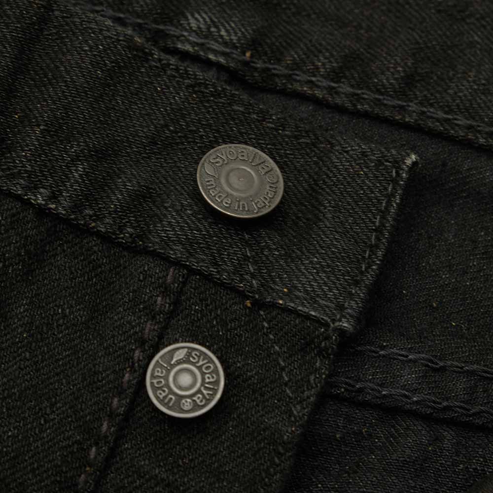 Pure Blue Japan Lot.TCD-005-BK 14oz Teacore Black Denim Selvedge Jeans TCD-005-BK