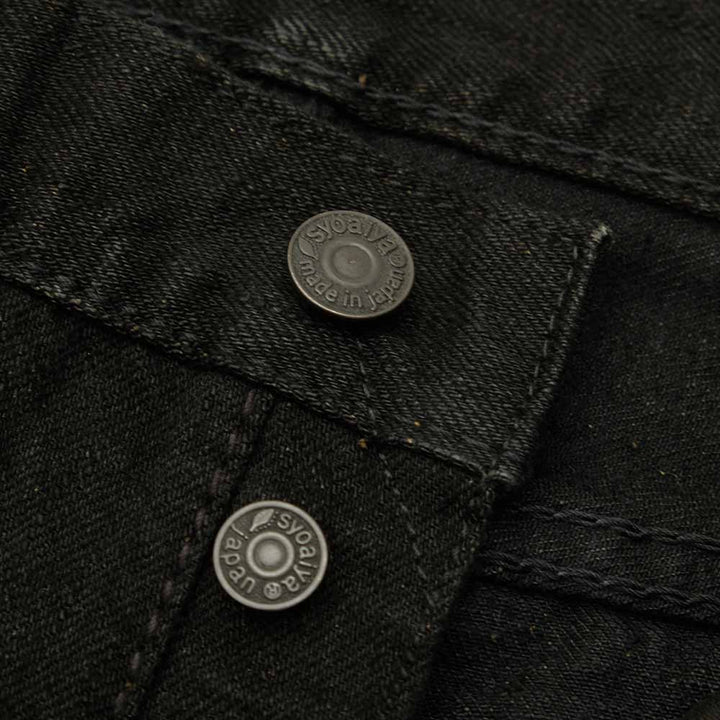 Pure Blue Japan Lot.TCD-005-BK 14oz Teacore Black Denim Selvedge Jeans TCD-005-BK