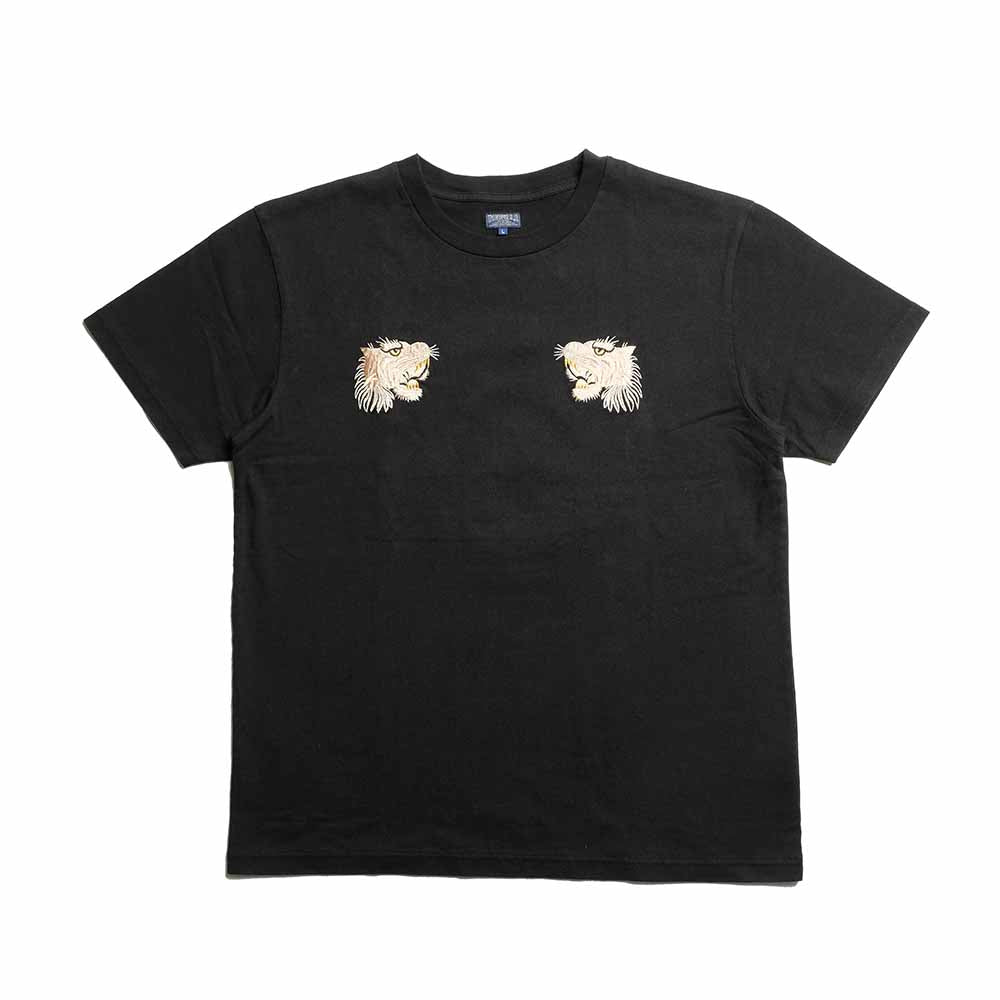 TAILOR TOYO - S/S SUKA T-SHIRT - EMBROIDERED - TIGER - TT79743