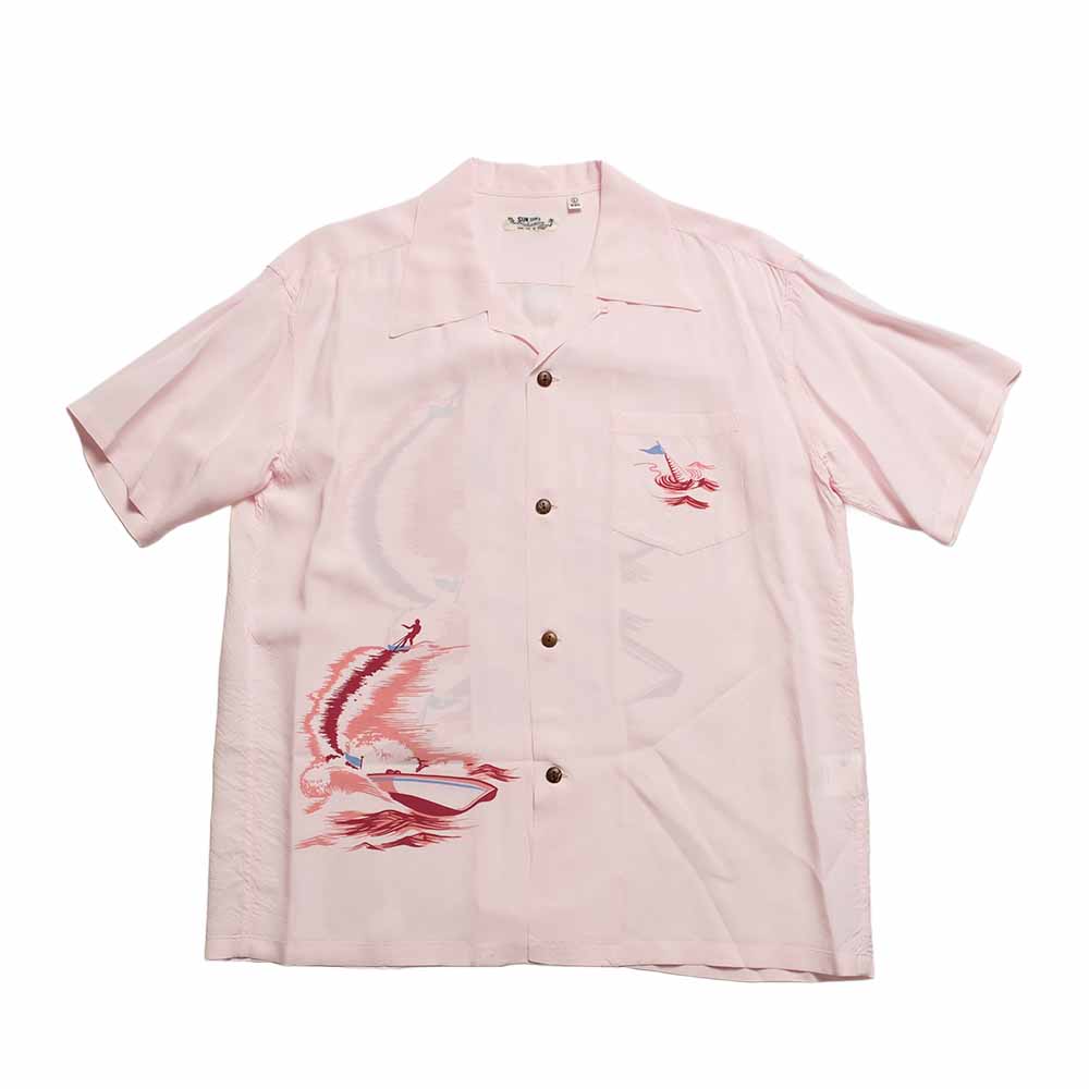 SUN SURF - S/S RAYON HAWAIIAN SHIRT - WATER SKIING - SS39630