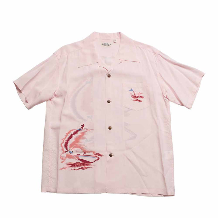 SUN SURF - S/S RAYON HAWAIIAN SHIRT - WATER SKIING - SS39630