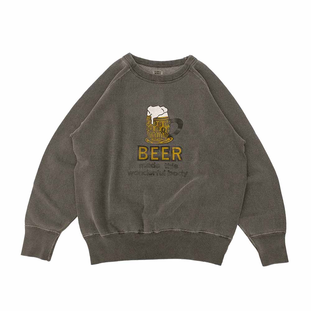 DUBBLE WORKS - RAGLAN CREW SWEAT - BEER - 83003BEE-25