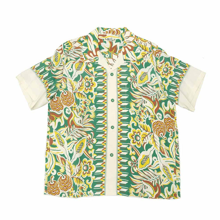 SUN SURF - RAYON HAWAIIAN SHIRT - FLOWER FIELD BORDER - SS39430