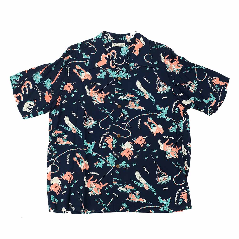 SUN SURF - RAYON HAWAIIAN SHIRT - PANIOLA TOWN - SS39420