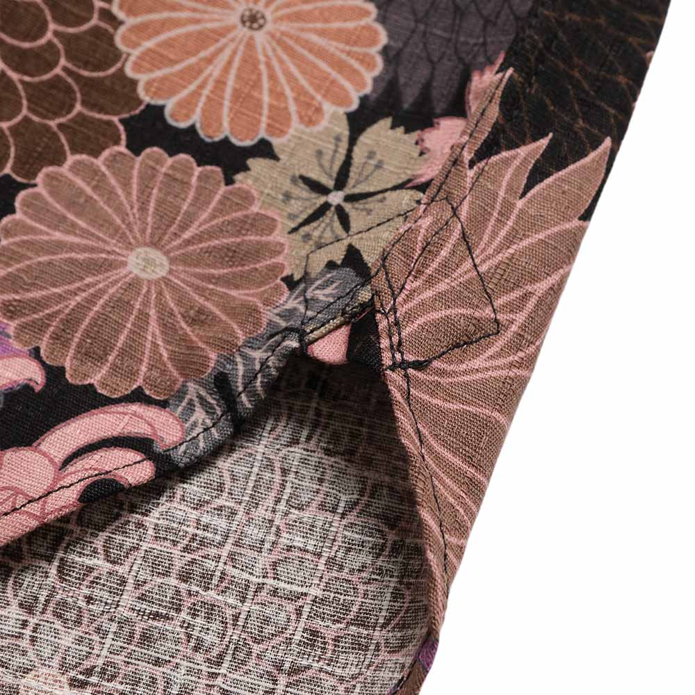 衣櫻 - サザンクロス素材 - 長袖レギュラーシャツ - 型染菊尽し - SA1782