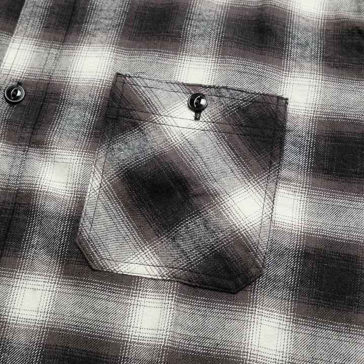 SUGAR CANE - COTTON OMBRE CHECK L/S WORK SHIRT - SC29723