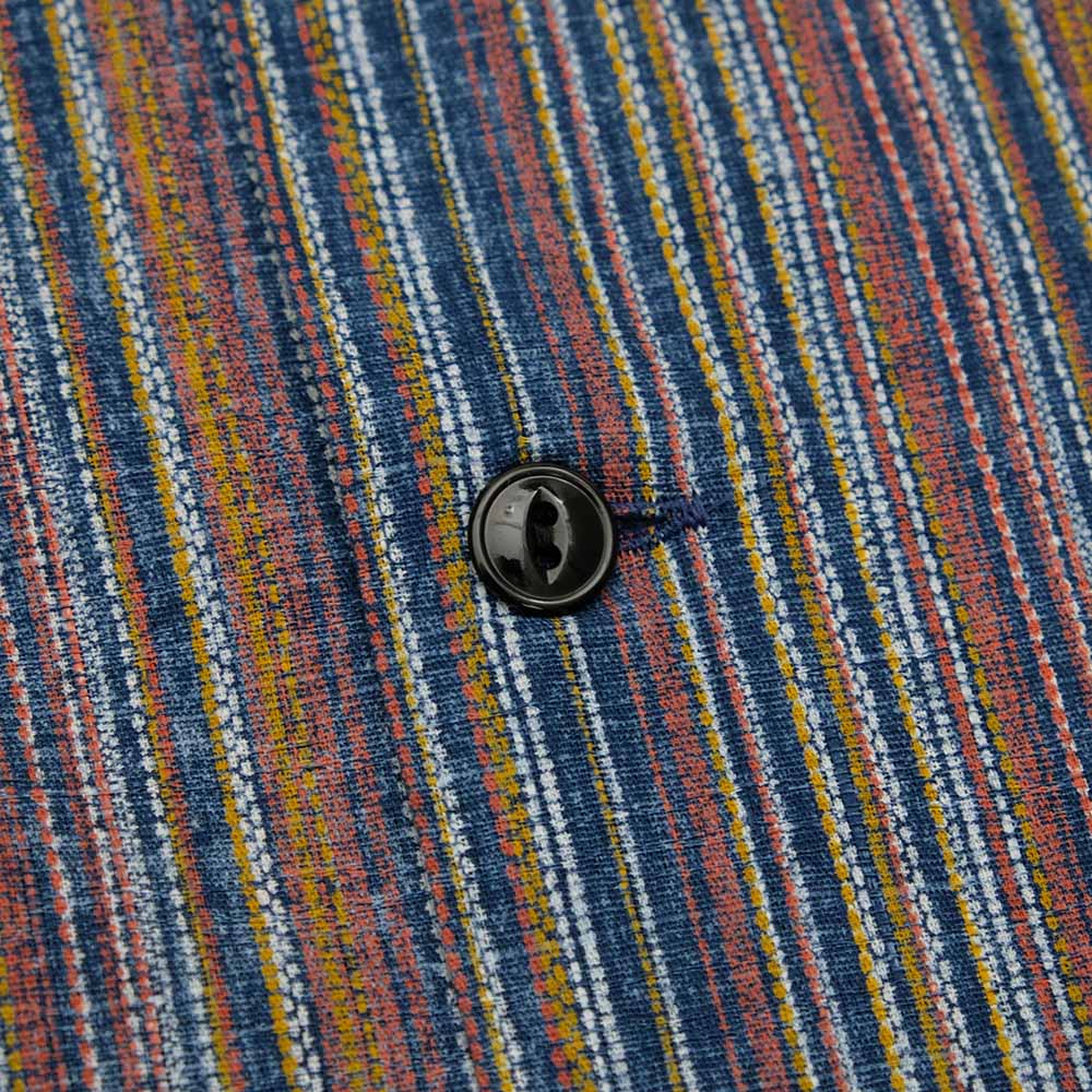 SUGAR CANE - MULTI STRIPE - S/S OPEN SHIRT - SC39520