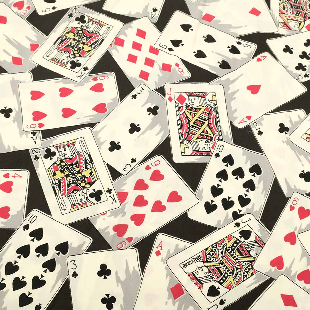 STAR OF HOLLYWOOD - TYPEWRITER COTTON OPEN SHIRT - PLAYING CARDS - SH39496