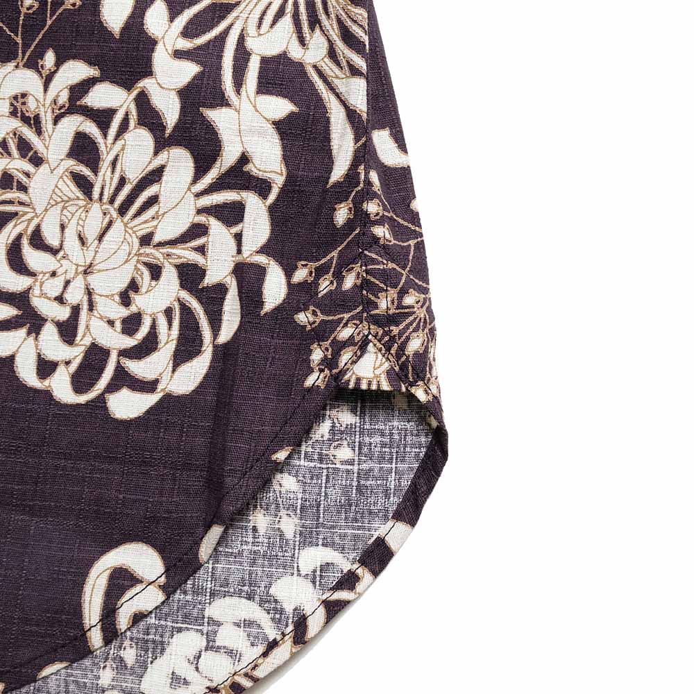 Koromozakura - Southern Cloth - Short-Sleeve Regular Shirt - Chrysanthemum - SA1686