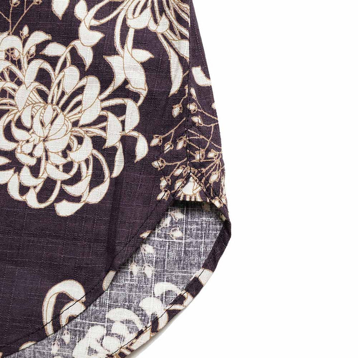 Koromozakura - Southern Cloth - Short-Sleeve Regular Shirt - Chrysanthemum - SA1686