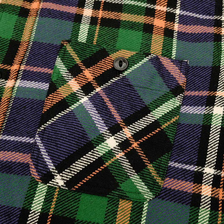 SUGAR CANE - TWILL PLAID WORK SHIRT - SC29566