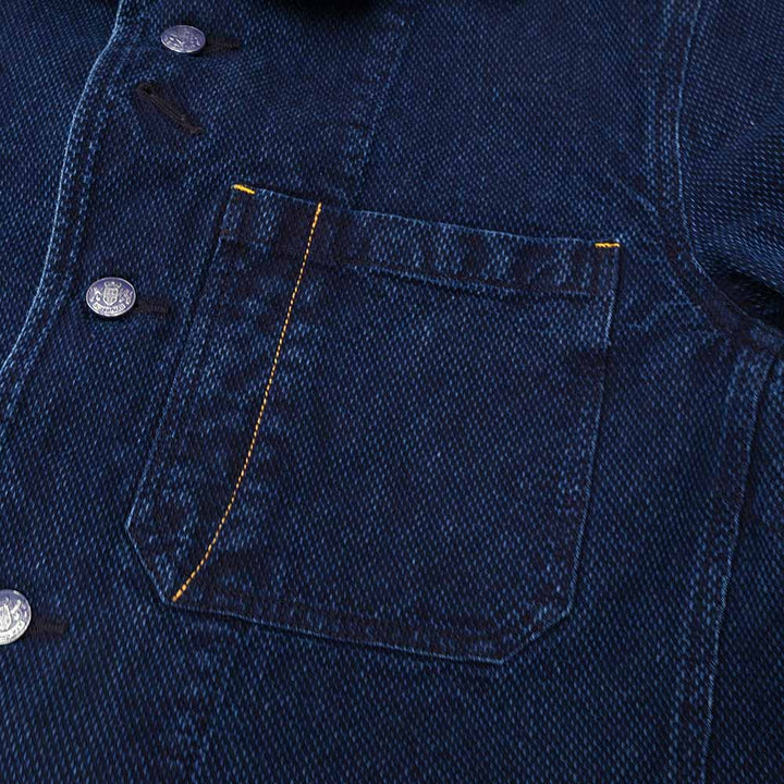 Soundman - Coverall Jacket - Birmingham - Indigo Dyed SASHIKO - 3740-655A