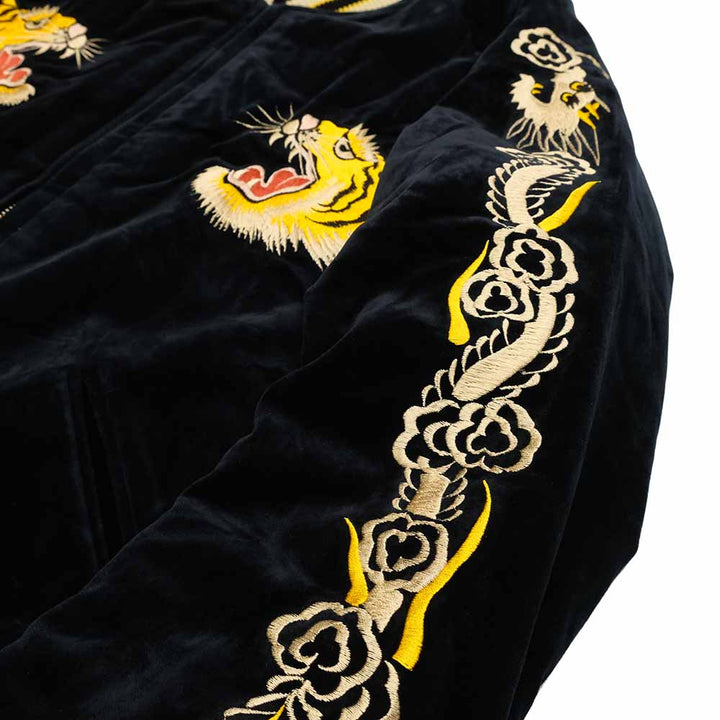 TAILOR TOYO - Velveteen Souvenir Jacket - ROARING TIGER x JAPAN MAP - TT15792-128