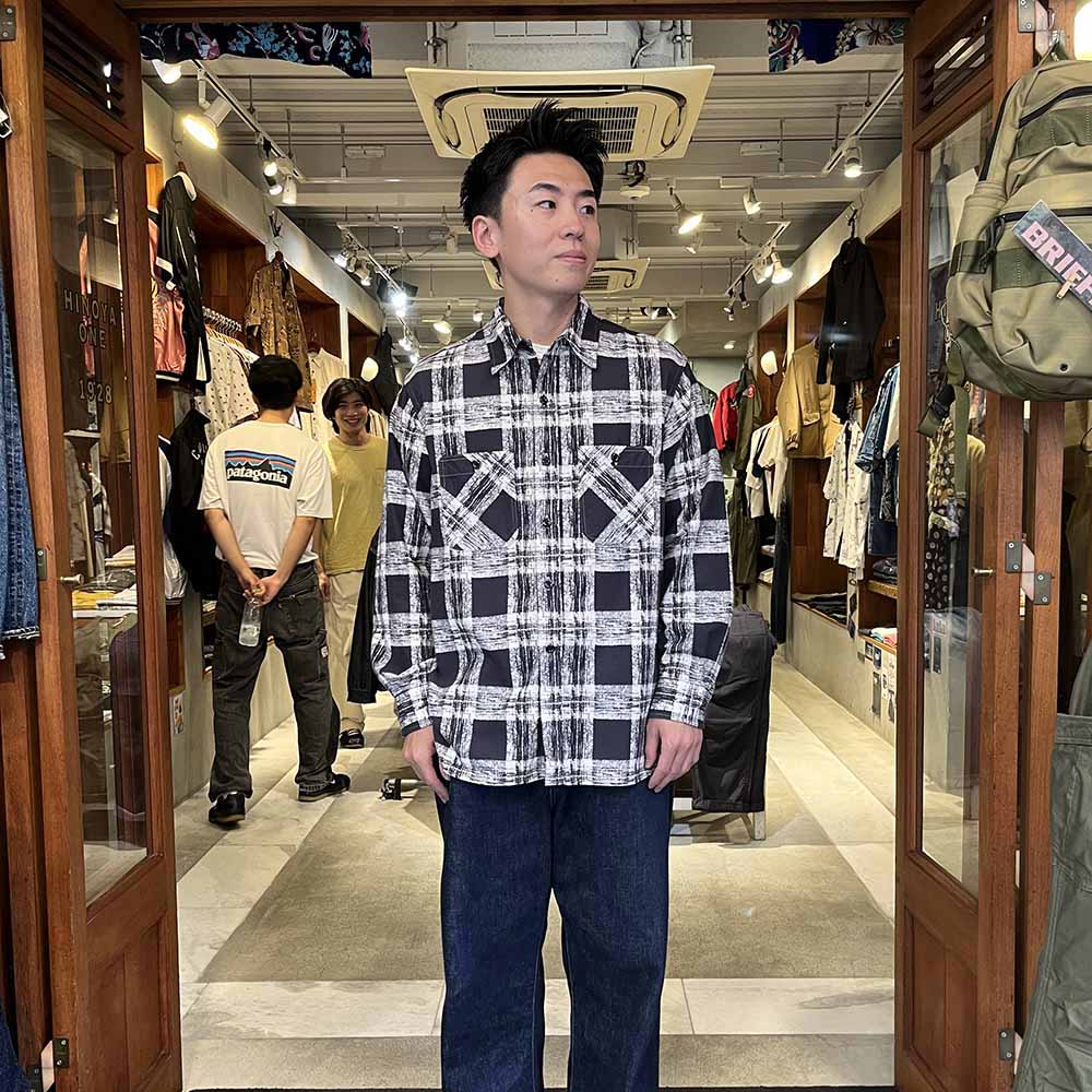 A VONTADE - Print Flannel Work Shirts L/S -VTD-0394-SH