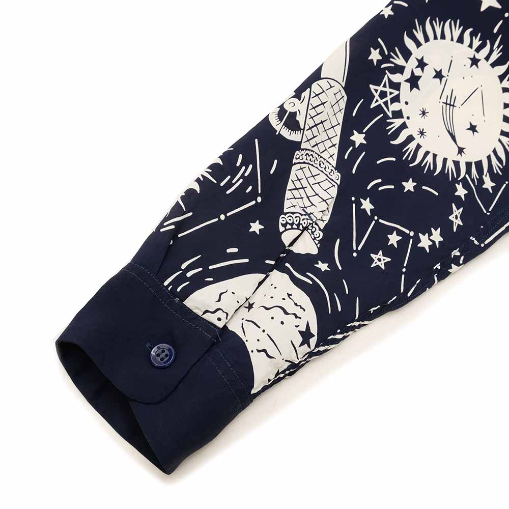 SUN SUR - HINOYA EXCLUSIVE - L/S RAYON HAWAIIAN SHIRT - COSMO GRAPHIC - SS29051HY