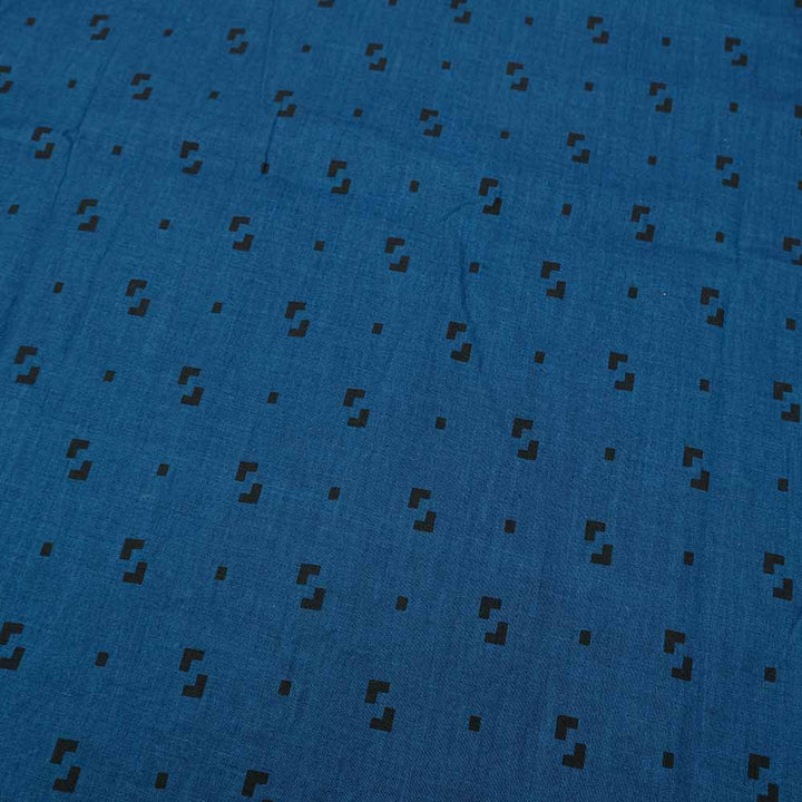 SUGAR CANE - FICTION ROMANCE - 3.5oz. INDIGO PRINT OPEN SHIRT - SC39511