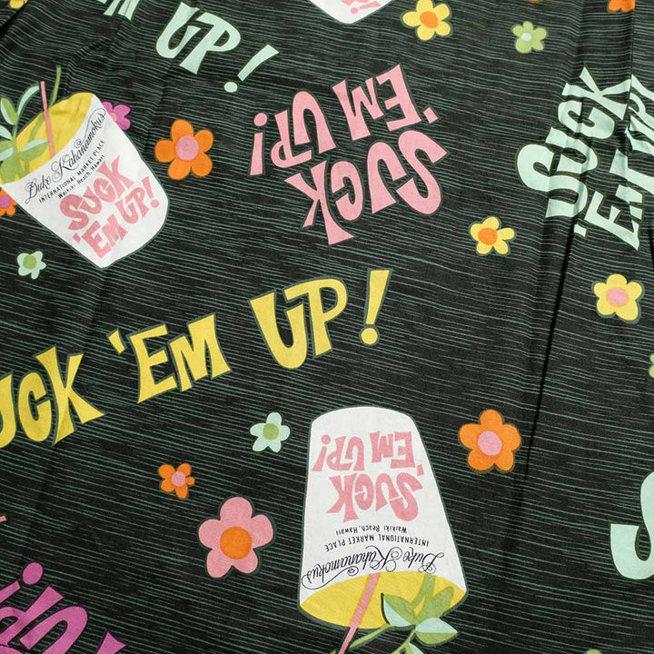DUKE KAHANAMOKU - COTTON HAWAIIAN SHIRT - SUCK EM UP! - DK39640