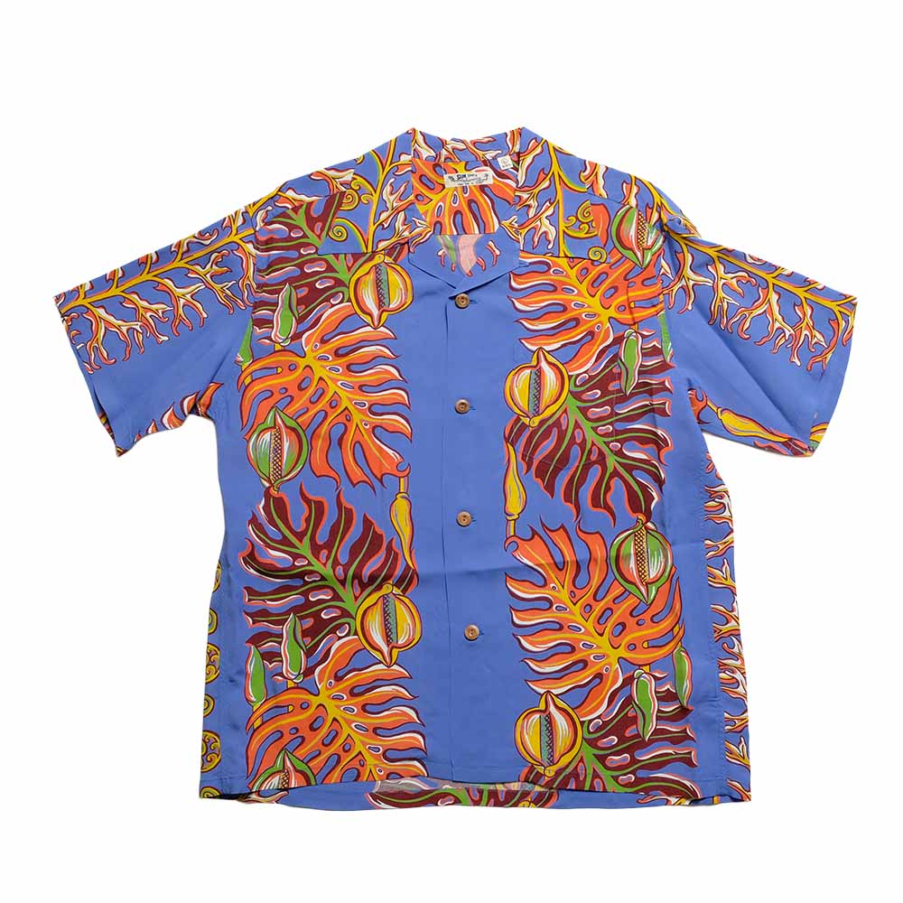 SUN SURF - S/S RAYON HAWAIIAN SHIRT - MONSTERA BORDER - SS39622