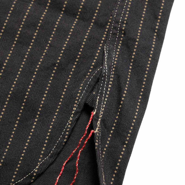 SUGAR CANE - FICTION ROMANCE - 8.5oz. BLACK WABASH STRIPE - S/S WORK SHIRT - SC39702