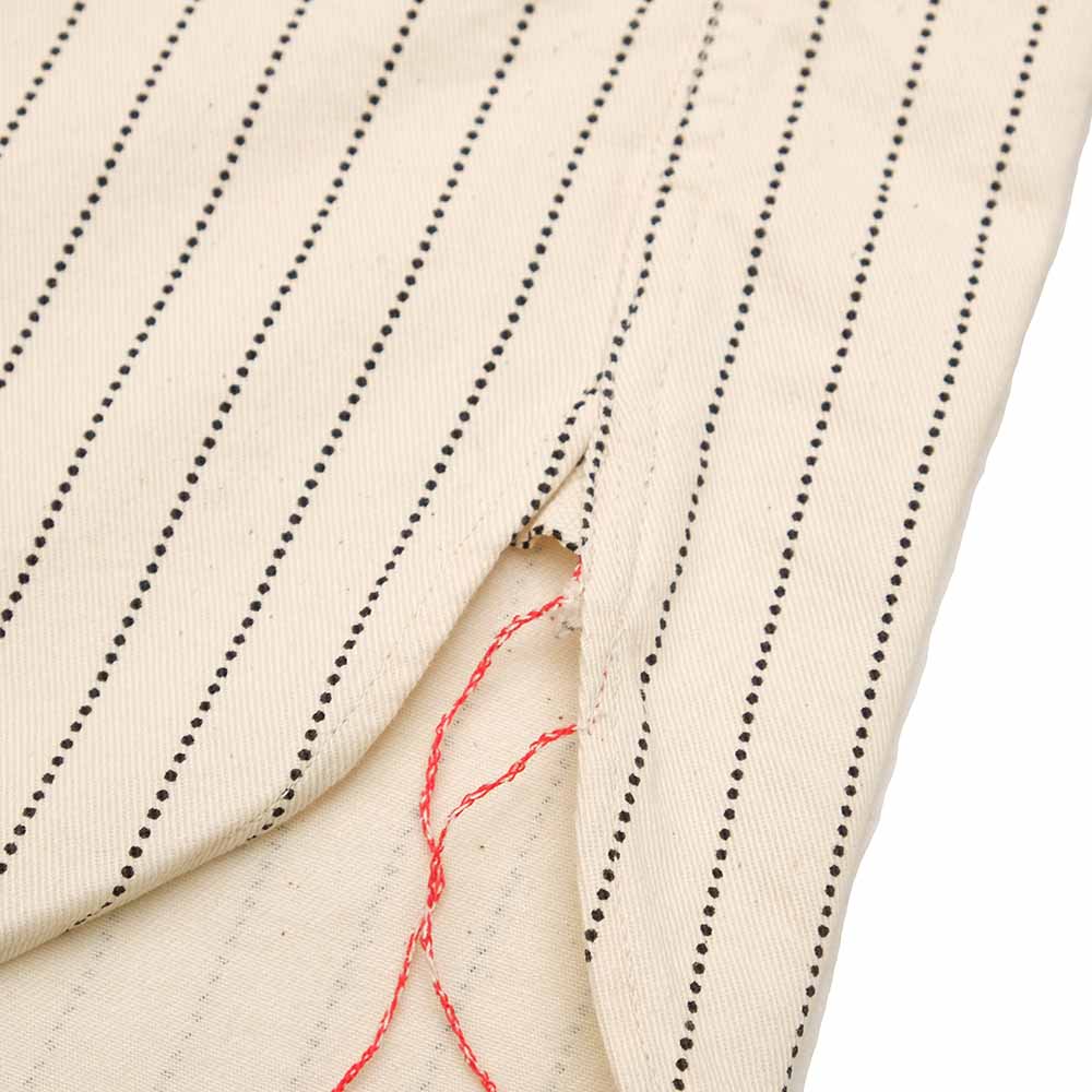 SUGAR CANE FICTION ROMANCE 8.5oz. WHITE WABASH STRIPE S/S WORK SHIRT SC37275