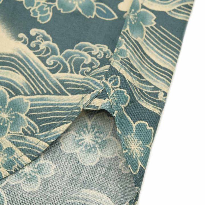 衣櫻 - シーチング素材 - 長袖レギュラーシャツ - 桜富士 - SA1664