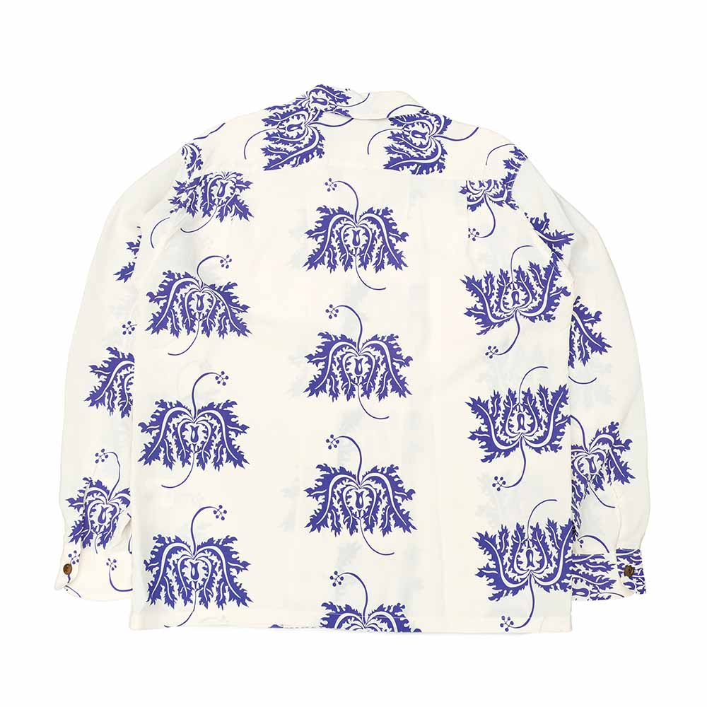 SUN SURF - L/S RAYON HAWAIIAN SHIRT - CORAL HIBISCUS - SS29402