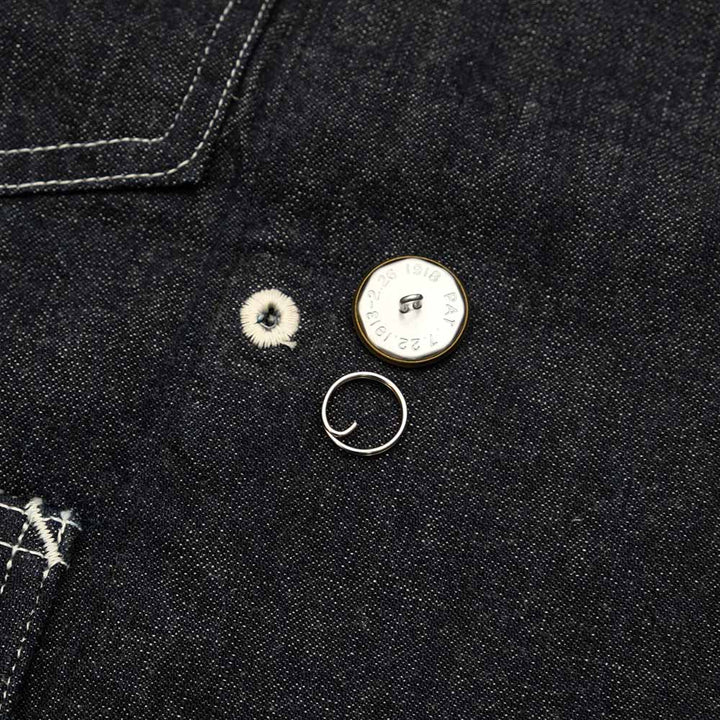 HEADLIGHT - 9.5oz. SPECIAL WEAVE DENIM DOUBLE BREASTED COAT - HD15844