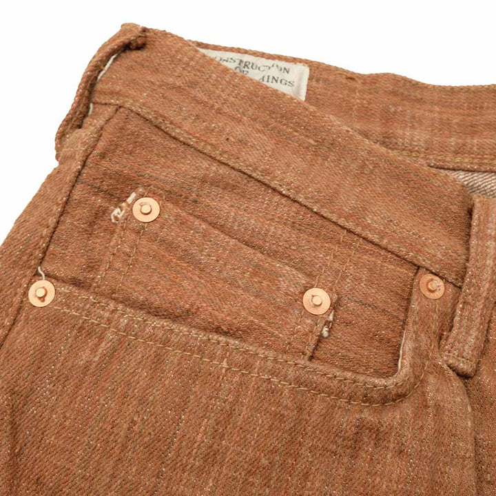 STUDIO D’ARTISAN - 45th - Kakishibu-Dyed - Extreme slub selvedge denim Jeans - SP-110