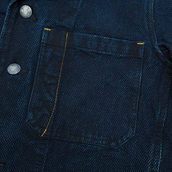 Soundman - Coverall Jacket - Birmingham - Indigo Dyed SASHIKO - M374-655Y
