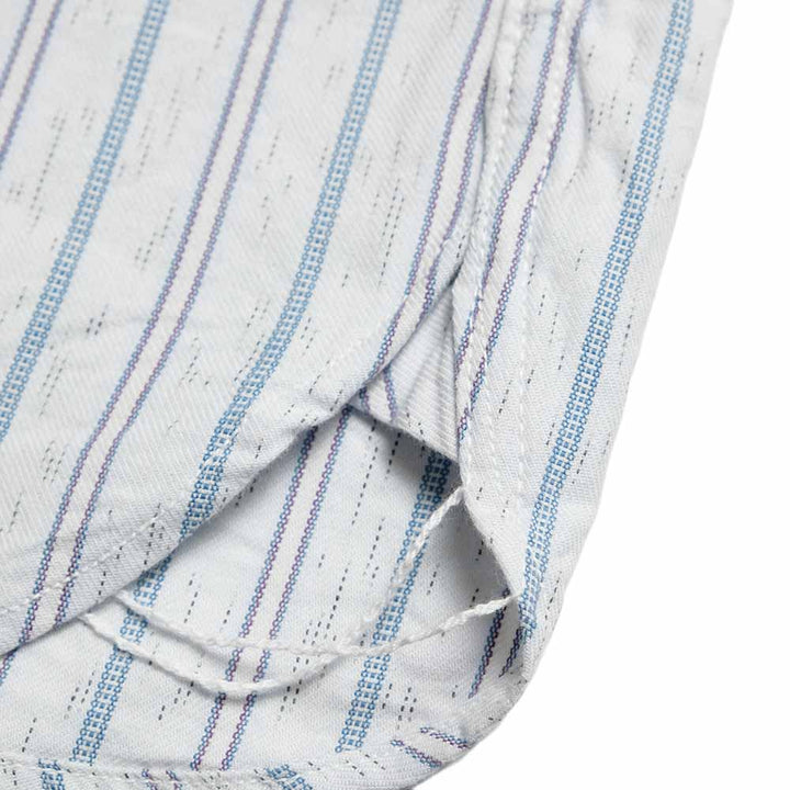 SUGAR CANE - FICTION ROMANCE - 6oz. INDIGO STRIPE WORK SHIRT - SC29671